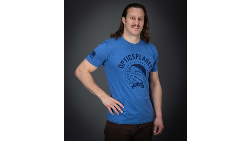 OpticsPlanet Exclusive Est. 2000 Limited Edition T-Shirt - Men's, Vintage Royal Blue, Large, NL6010-OP25-RB-L