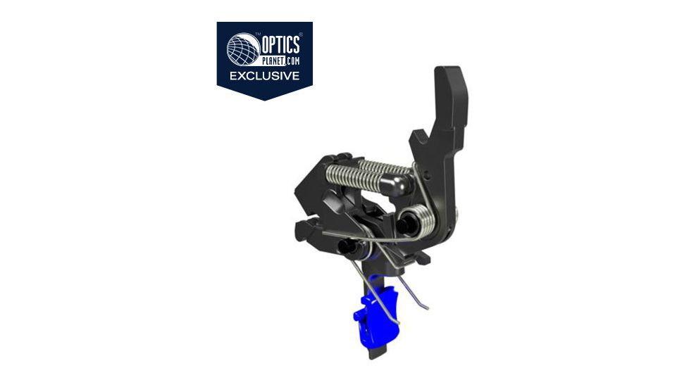 OpticsPlanet Exclusive HIPERFIRE HIPERTOUCH Blue Line Special Edition Trigger Assembly, AR-15/10, Black, HPTBL