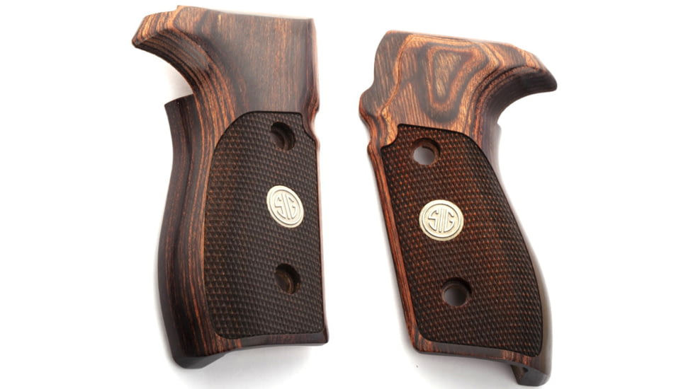 USED OpticsPlanet Exclusive Hogue Handgun Grip, SIG Sauer P227 DA/SA, Checkered Pattern, Rosewood, Sig P227, 47411-7SIGMED, EDEMO1
