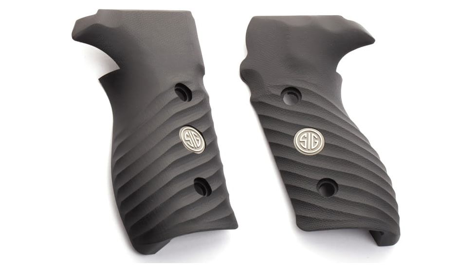 OpticsPlanet Exclusive Hogue Handgun Grip, SIG Sauer P227 DA/SA, G10, Checkered Pattern, Solid Black, Sig P227, 47119-7SIGMED