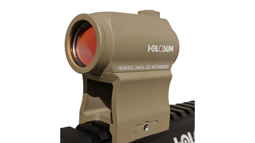 OpticsPlanet Exclusive Holosun 403GL 1x 2 MOA Aluminum Micro Red Dot Sight,Flat Dark Earth, HS403GL FDE