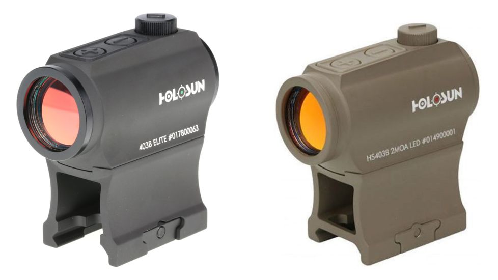 OpticsPlanet Exclusive Holosun Elite 2 MOA Micro Green Dot Sight, Black, Flat Dark Earth