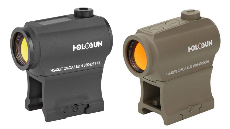 OpticsPlanet Exclusive Holosun Paralow Red Dot Sight, 2 MOA Dot, Parallax-Free, Black, Flat Dark Earth, Orange, Yellow