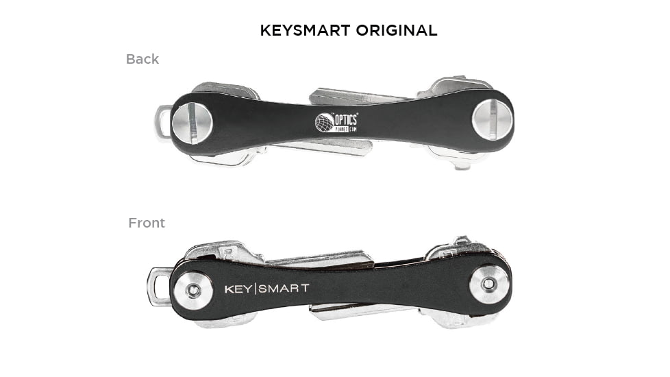 OpticsPlanet Exclusive KeySmart Original Compact Key Holder, Custom, Black, KS019-C-OP-BLK