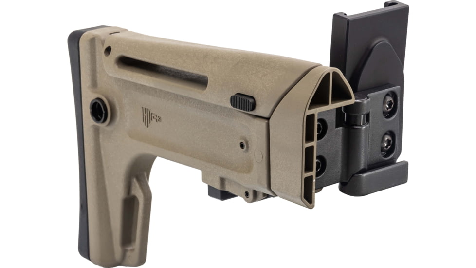 OpticsPlanet Exclusive Kinetic Development Group FN SCAR Folding Rifle Stock, FDE, SCP5-MK2-202