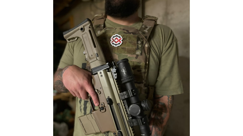 OpticsPlanet Exclusive Kinetic Development Group FN SCAR Folding Rifle Stock, Black, SCP5-MK2-201