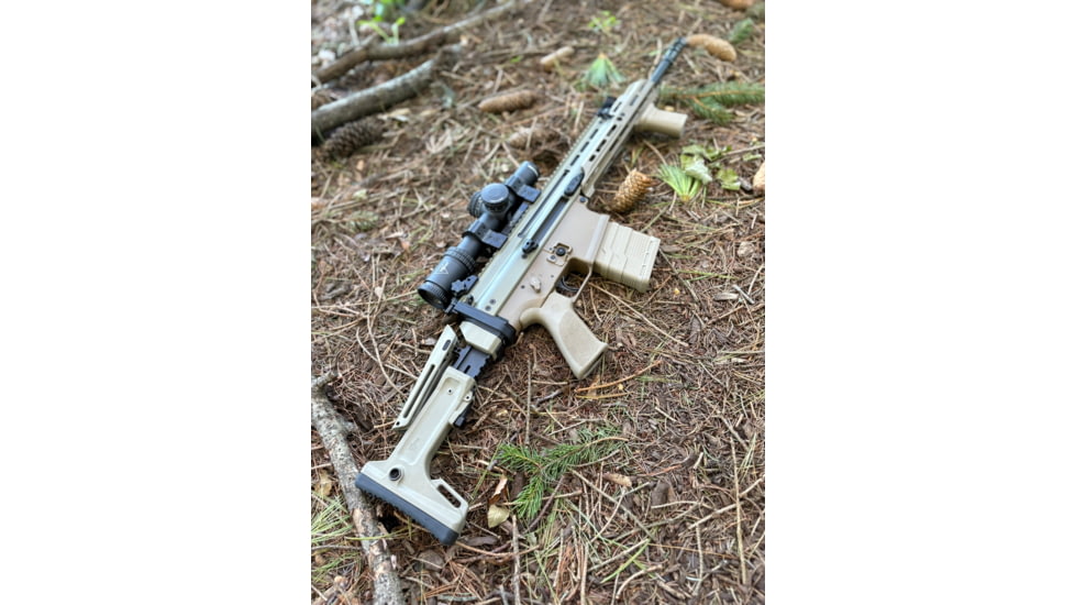 OpticsPlanet Exclusive Kinetic Development Group FN SCAR Folding Rifle Stock, Black, SCP5-MK2-201