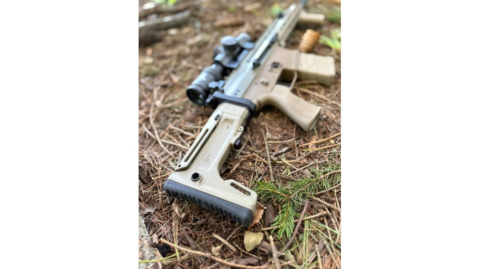 OpticsPlanet Exclusive Kinetic Development Group FN SCAR Folding Rifle Stock, Black, SCP5-MK2-201