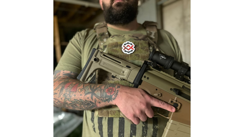 OpticsPlanet Exclusive Kinetic Development Group FN SCAR Folding Rifle Stock, Black, SCP5-MK2-201