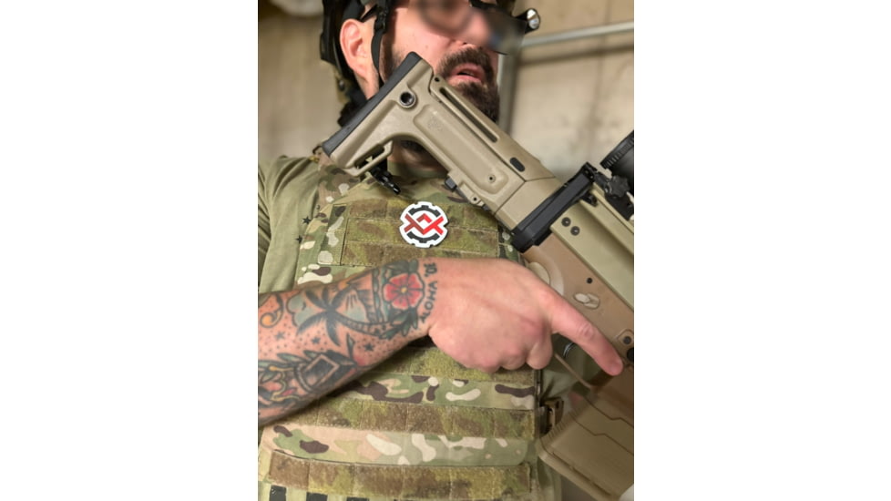 OpticsPlanet Exclusive Kinetic Development Group FN SCAR Folding Rifle Stock, Black, SCP5-MK2-201