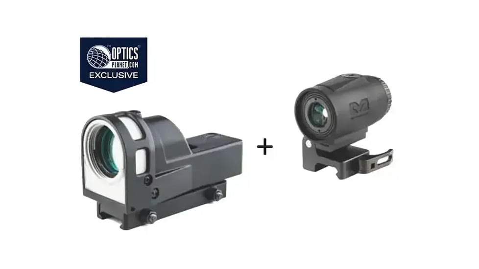 OpticsPlanet Exclusive Meprolight M21 1x30mm Reflex Red Dot Sight and MMX3 3x18mm Micro Magnifier