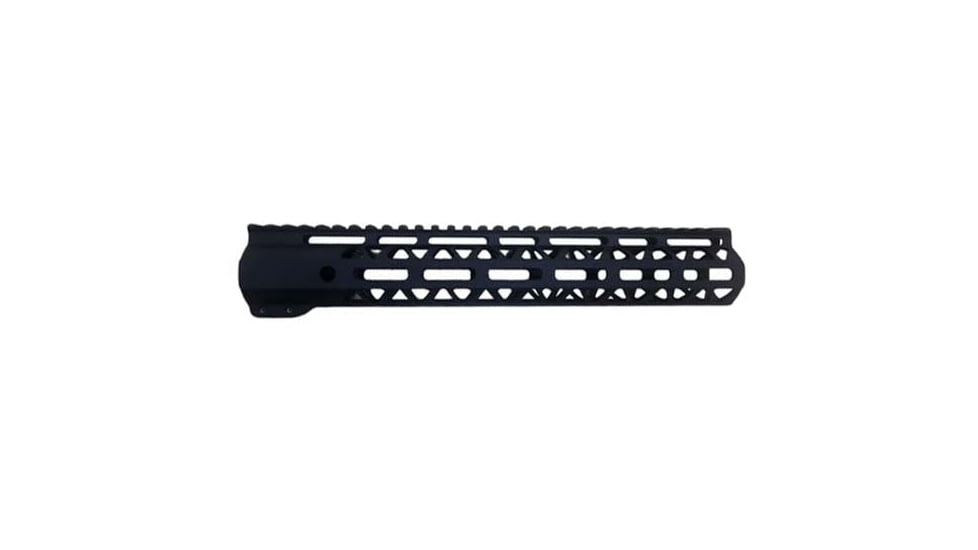 OpticsPlanet Exclusive Moriarti AR-15 12in M-LOK Diamond Cut Slim Profile Free Float Handguard, Black, MA15-US-12-DMD