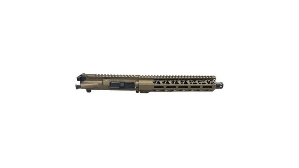 OpticsPlanet Exclusive Moriarti AR-9 Upper Receiver Assembly, 9mm Luger, 10.5in, M-LOK, 1-10 Twist, Diamond Cut Free-Float Handguard, A2 Flash Hider, Cerakote, Burnt Bronze, MAR-9MM-10-DMD-FH