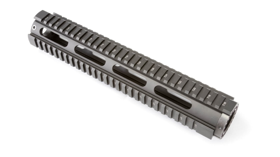 OpticsPlanet Exclusive OpticsPlanet 12.6 inch Quad Rail, Free Float Handguard, Rifle Length, Black, QRFR12
