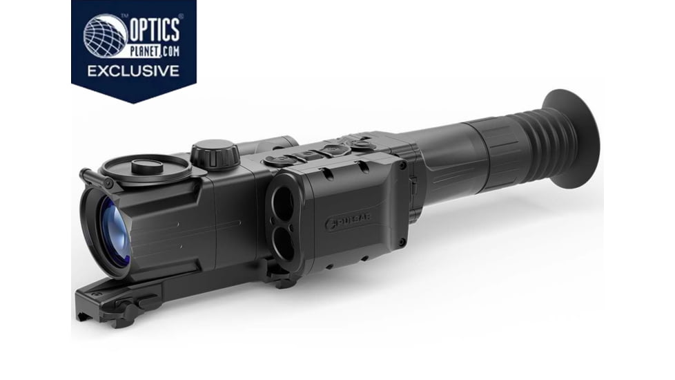 OpticsPlanet Exclusive Refurbished, Pulsar LRF N450 Digital NV Rifle Scope, 4.5-18x40mm, 50 mm Tube, SFP, Multiple Reticles, Black, PL76627