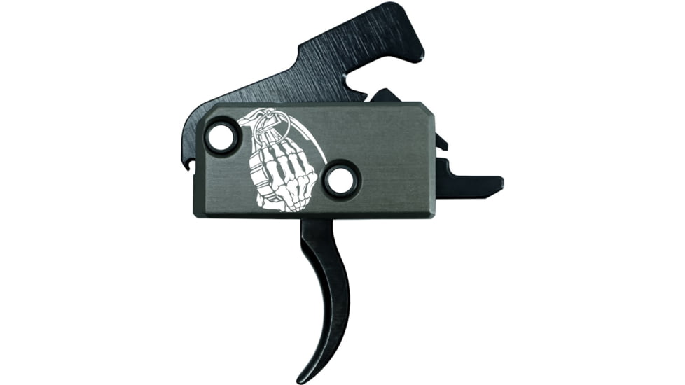 EDEMO OpticsPlanet Exclusive RISE Armament Limited Edition Ranger Road Trigger with Anti-Walk Pins, Curved, Grey, RA-140-OP-RGR, EDEMO2