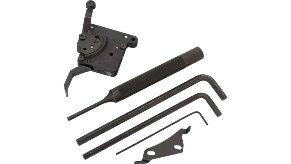 OpticsPlanet Exclusive Rise Armament OPMOD Reliant Hex-C Action Drop-in Rifle Trigger, Remington 700, Curved, 2-5lb, Black/Black, 850062094185