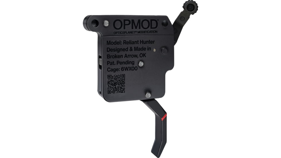 OpticsPlanet Exclusive Rise Armament OPMOD Reliant Hex-C Action Drop-in Rifle Trigger, Remington 700, Curved, 2-5lb, Black/Black, 850062094185