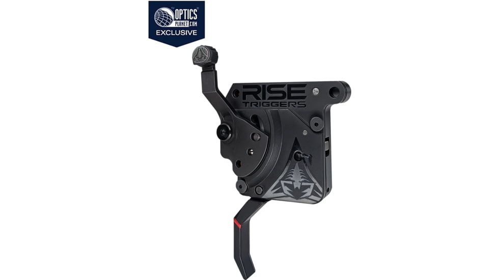OpticsPlanet Exclusive Rise Armament OPMOD Reliant Hex-C Action Drop-in Rifle Trigger, Remington 700, Curved, 2-5lb, Black/Black, 850062094185