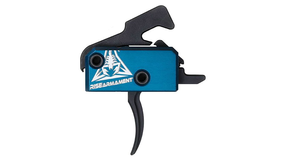 OpticsPlanet Exclusive RISE Armament RA-240 Enhanced Rifle Trigger, Curved, 3.5lb Pull, Blue/Black, RA-240-ERT