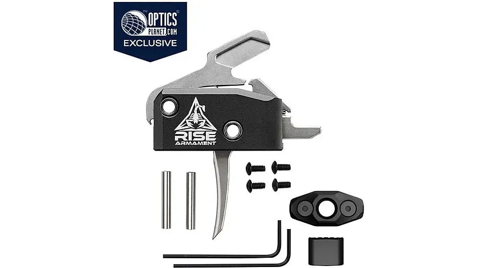 OpticsPlanet Exclusive RISE Armament RA-434 High Performance Trigger, Black, Silver