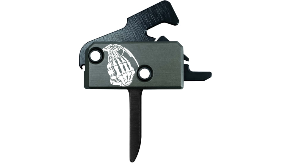 OpticsPlanet Exclusive RISE Armament Ranger Road Limited-Edition RA-140 Super Sporting Trigger with Anti-Walk Pins, 3.5lb Pull, Flat, Black, RA-140F-OP-RGR