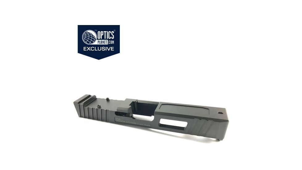OpticsPlanet Exclusive Shadow Systems Combat Special Pistol Slide, Cover Plate, Glock 17 Gen4, DLC, Black, SG9F-00-02OP4-DLC