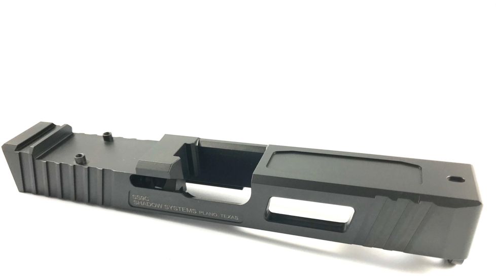OpticsPlanet Exclusive Shadow Systems Combat Special Pistol Slide, Cover Plate, Glock 17 Gen4, DLC, Black, SG9F-00-02OP4-DLC