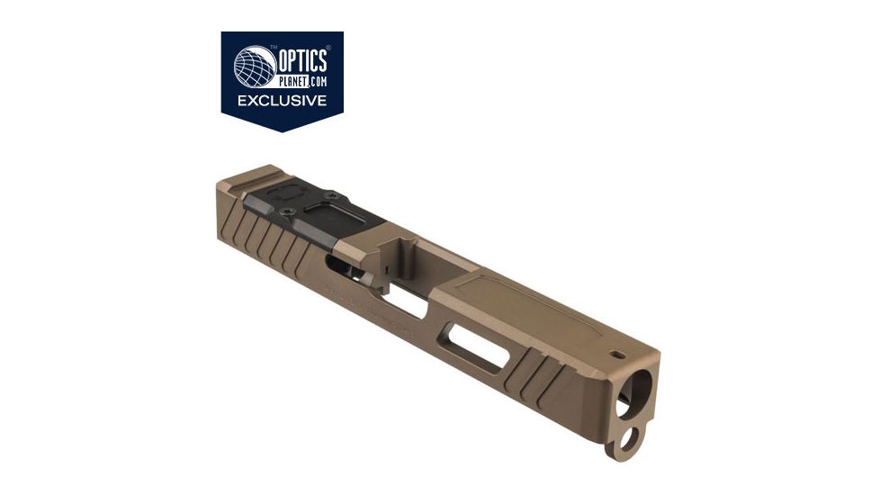 OpticsPlanet Exclusive Shadow Systems OpticsPlanet Exclusive Combat Special Glock 19 Gen3 Pistol Slide w/Cover Plate, Flat Dark Earth, SG9C-00-02OP-FDE