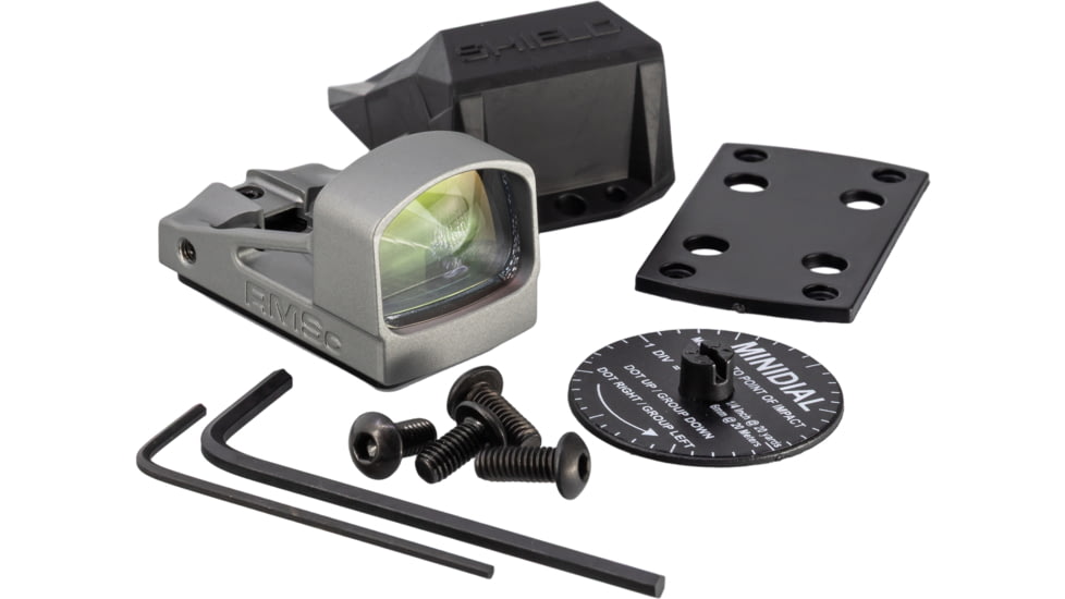 OpticsPlanet Exclusive Shield Sights Mini Compact Reflex Red Dot Sight, Dark Gray, RMSC-4MOA-GLASS-STORM