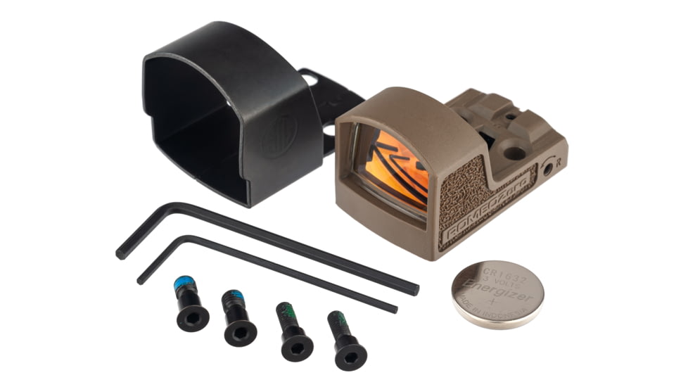 EDEMO OpticsPlanet Exclusive SIG SAUER Romeo Zero 1x Red Dot Sight, 6 MOA for P365/P365XL, FDE, Small, SOR01601, EDEMO8