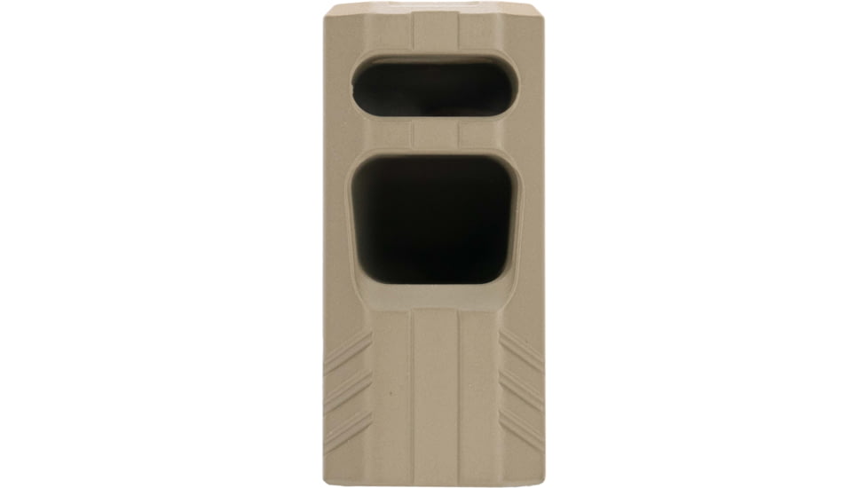 OpticsPlanet Exclusive Strike Industries Micro QUAD V Threaded 9mm Compensator, 1/2x28, Cerakote, Flat Dark Earth, SI-MC-QUAD-V-FDE