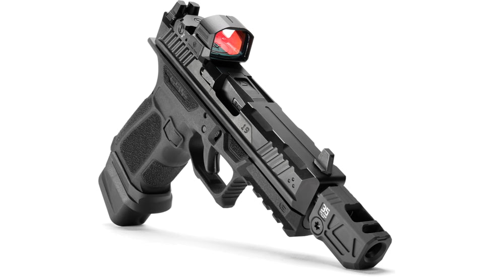 OpticsPlanet Exclusive Strike Industries Strike Micro QUAD V Threaded 9mm Compensator, 1/2x28, Black, SI-MC-QUAD-V