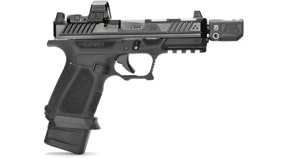 OpticsPlanet Exclusive Strike Industries Strike Micro QUAD V Threaded 9mm Compensator, 1/2x28, Black, SI-MC-QUAD-V