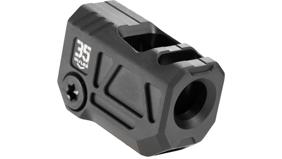 OpticsPlanet Exclusive Strike Industries Strike Micro QUAD V Threaded 9mm Compensator, 1/2x28, Black, SI-MC-QUAD-V