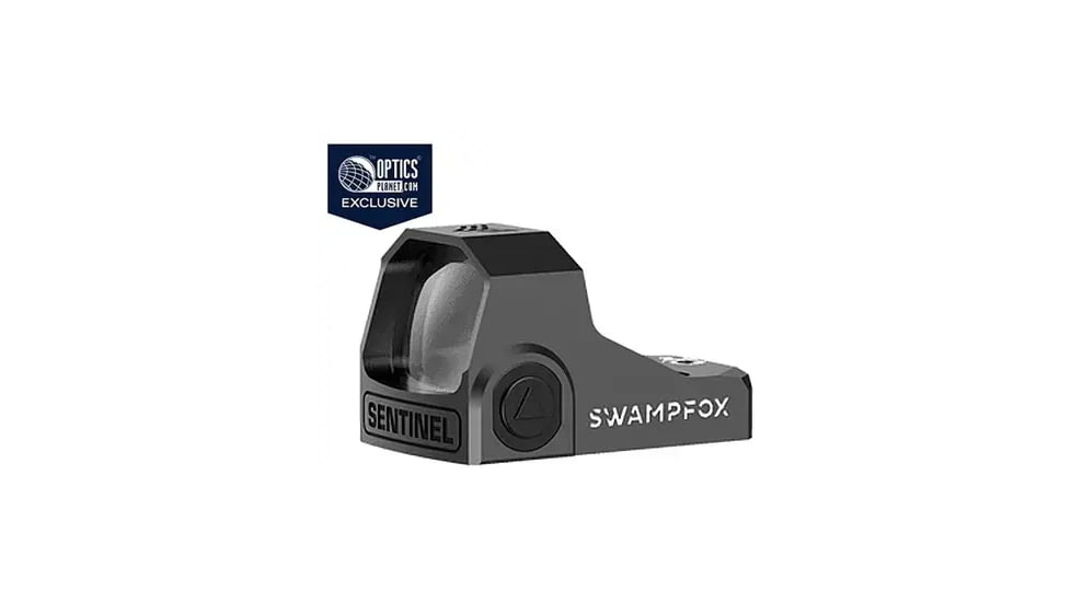 Swampfox Sentinel Ultra Compact Micro Green Dot Sight, 1x16mm, 3 MOA Green Dot Reticle, Manual Brightness, Black, SNL00116-GDM