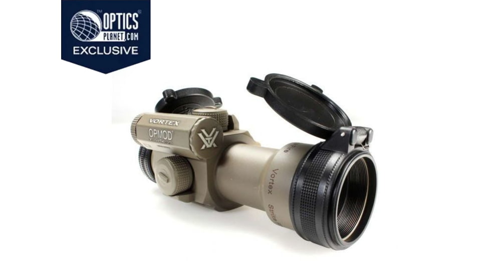 Vortex OPMOD Strikefire II 1x30mm 4 MOA Red Dot Sight, Hard Anodized Matte, Tan, w/Cantilever AR-15 Mount, SFOP-1-KIT-2