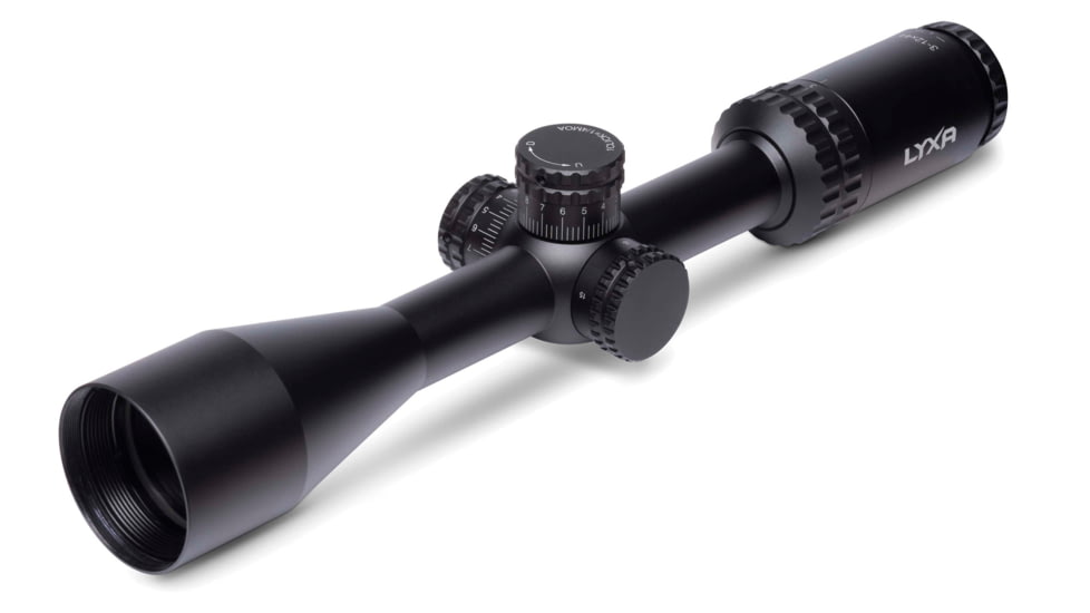 OpticsPlanet Exclusives Viridian Lyxa 3-12x44mm Rifle Scope 1in Tube SFP, BDC Reticle, MOA, 981-0038
