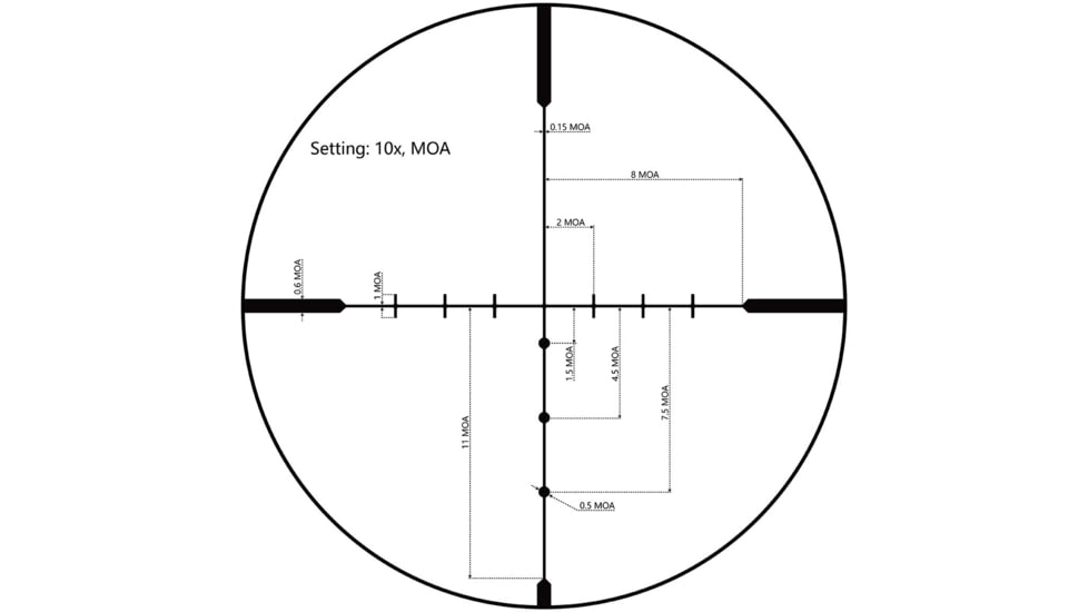 OpticsPlanet Exclusives Viridian Lyxa 3-12x44mm Rifle Scope 1in Tube SFP, BDC Reticle, MOA, 981-0038