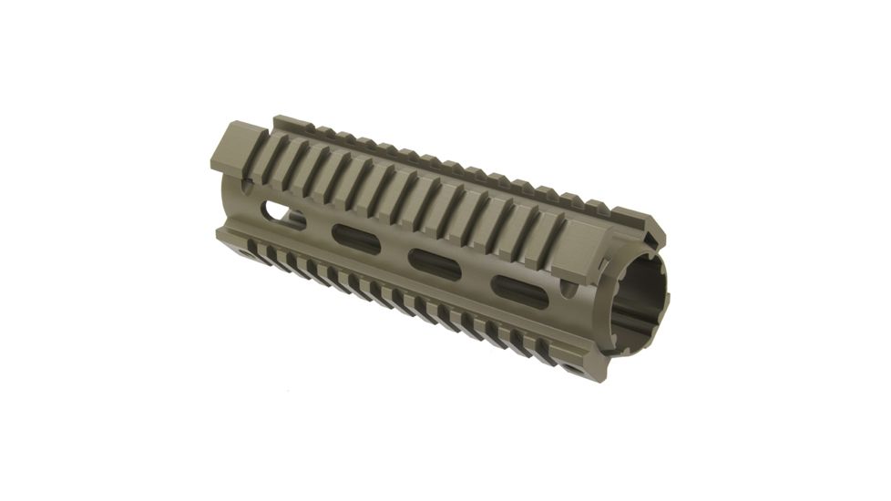 OpticsPlanet Exclusive M4 Cerakote Quad Rail Handguard, Carbine Length, Cerakote, Flat Dark Earth, NSN N, XOP-M4QRC, EDEMO1