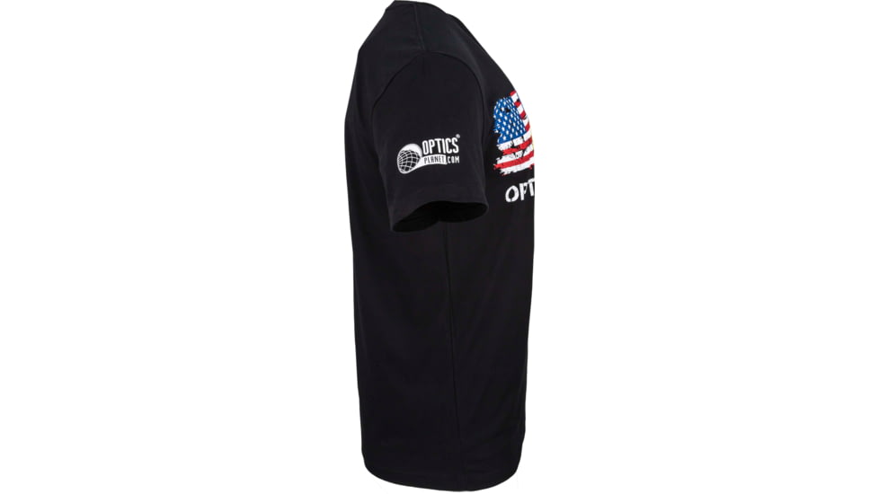 OpticsPlanet Ukraine/US Flag Short Sleeve T-Shirt - Mens, Small, Black, SMALL-MEN-S