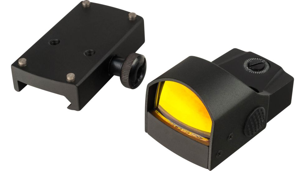 OpticsPlanet Exclusive Red Dot Mini Reflex Sight, 5 MOA Dot, Black, 12132