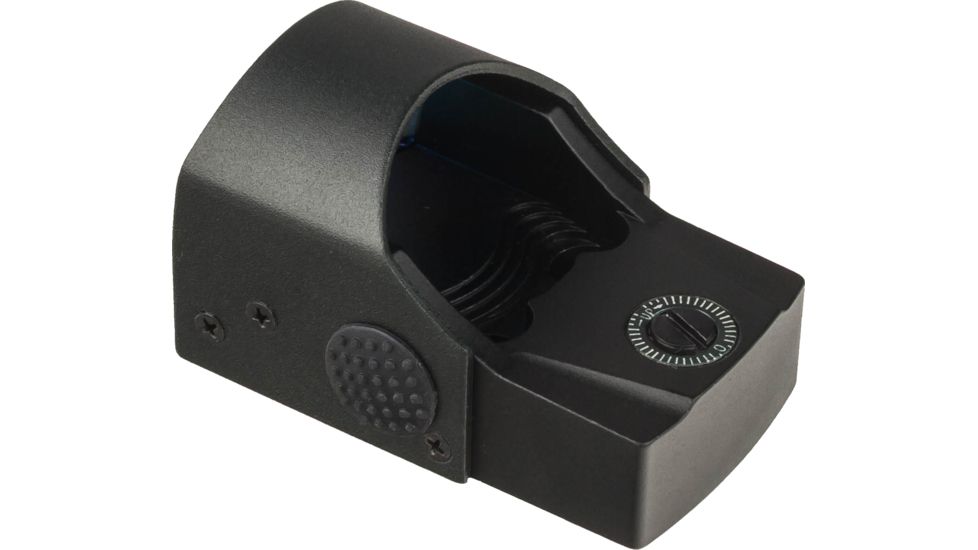 OpticsPlanet Exclusive Red Dot Mini Reflex Sight, 5 MOA Dot, Black, 12132