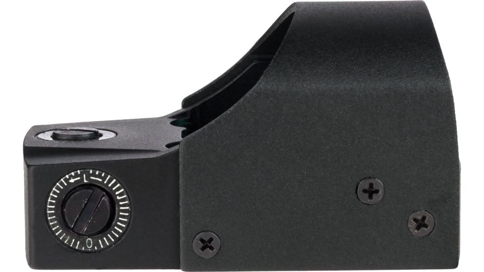 OpticsPlanet Exclusive Red Dot Mini Reflex Sight, 5 MOA Dot, Black, 12132