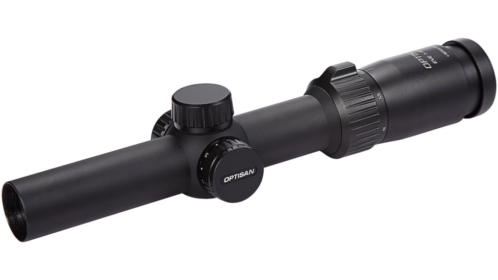 Optisan Precision Sports Optics EVE 1-4x24mm 30mm SFP Rifle Scope, CQB4X Reticle, MOA, Black, 37577