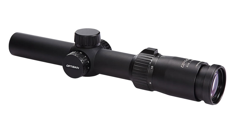 Optisan Precision Sports Optics EVE 1-4x24mm 30mm SFP Rifle Scope, G4Ai4 Reticle, MOA, Black, 37578