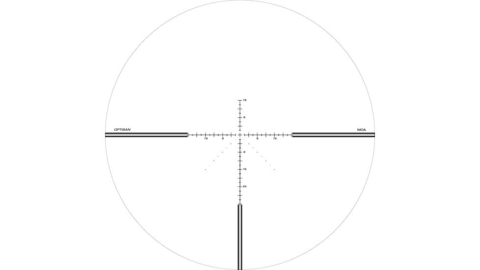 Optisan Precision Sports Optics EVX G2 6-24x50i SFP Rifle Scope, MOA24 Reticle, MOA, Black, 4011