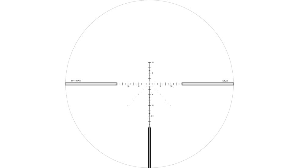Optisan Precision Sports Optics Rifle Scope, CP 4-16x40mm, 30mm, SFP, MRAD16 Reticle, Black, 4010