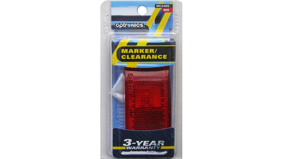 Optronics Mark Light Rect 2Wire, Red, MC44RS
