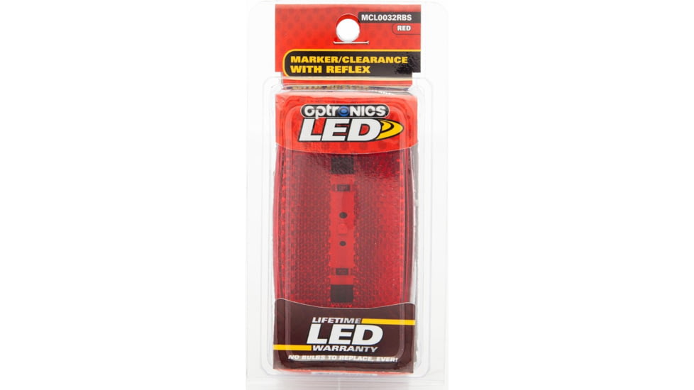 Optronics MCL0032RBS One LED Mark Light Ovl Black Bse, MCL0032RBS